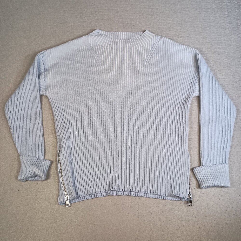 Varley Light Gray Ribbed Sweater